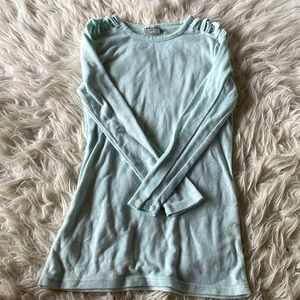 BABY BLUE LONG SLEEVE TEE ESSENTIALS STRIPED